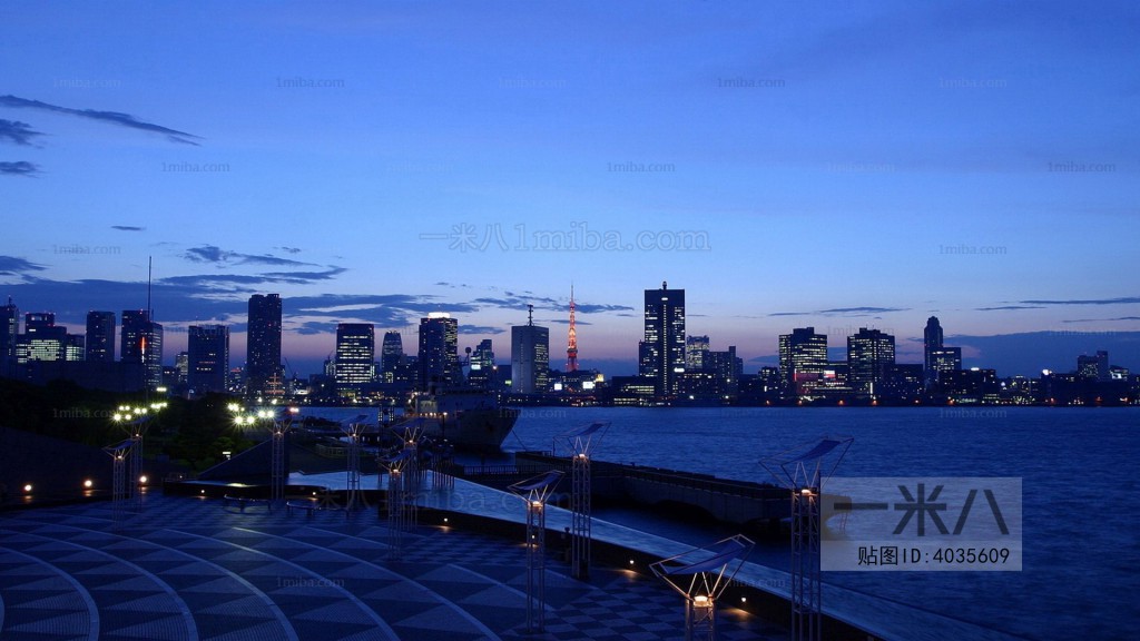 夜景贴图【模型id:4035609】