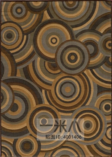 现代抽象几何图案地毯