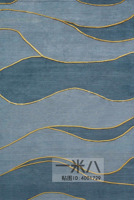现代风格浅蓝色水纹图案地毯贴图