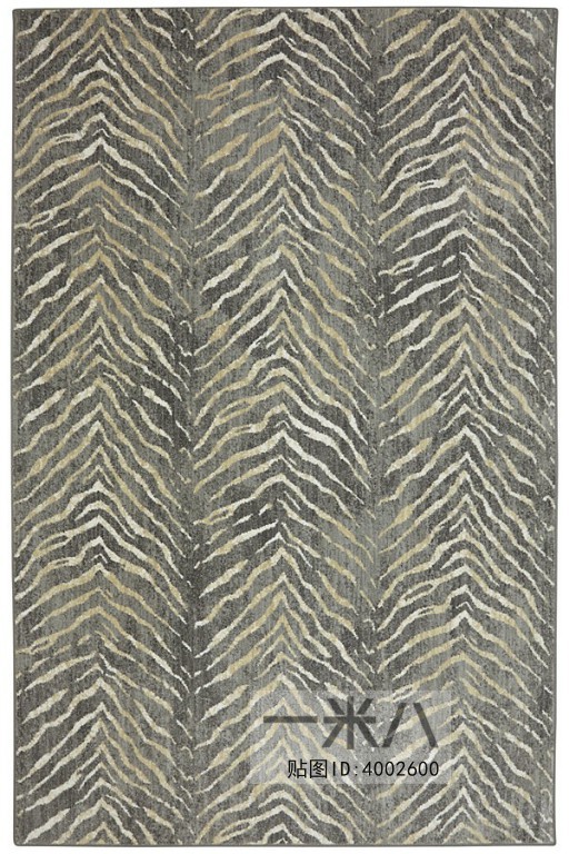 现代灰色斑马纹地毯贴图