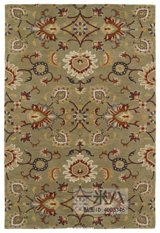 美式风格古典花纹地毯贴图