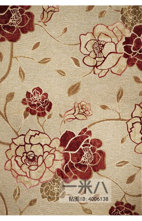 中式古典花纹地毯贴图素材