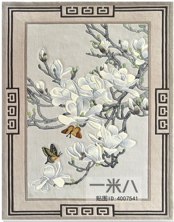 新中式地毯客厅中国风定制羊毛混纺炕毯卧室茶几床尾毯地毯地垫-淘宝网