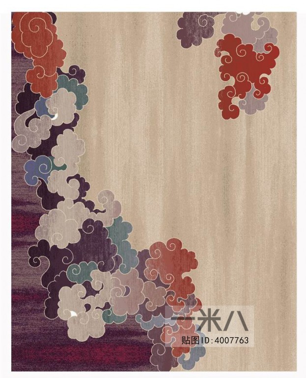 水墨抽象系列地毯--可以任意更改尺寸和颜色还有材质