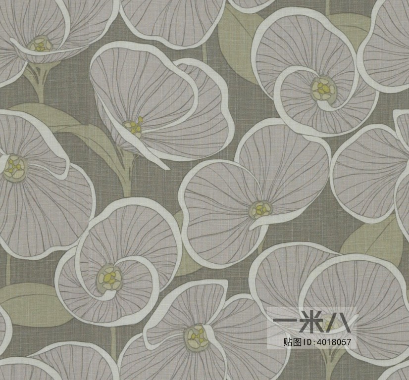 现代植物图案花纹壁纸