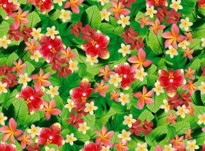 Animal And Plant Pattern Wallpaper